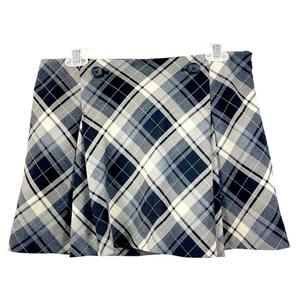 Express Dresses & Skirts - Y2K Express Plaid Skirt Gray 4 Prep Academia Schoolgirl Grunge Mini